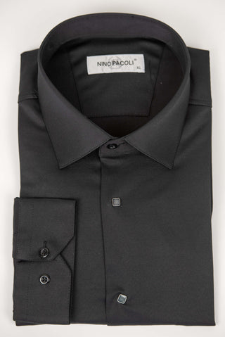 Black Nino Pacoli regular fit shirt