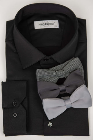 Black Nino Pacoli regular fit shirt
