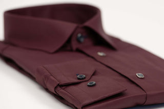Burgundy Nino Pacoli slim-fit shirt