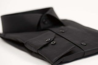 Black Nino Pacoli slim-fit shirt