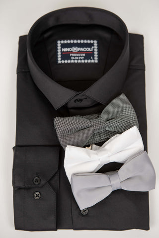 Black Nino Pacoli slim-fit shirt