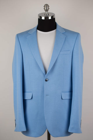 Gaiši zila Lozenge slim fit trikotāžas žakete