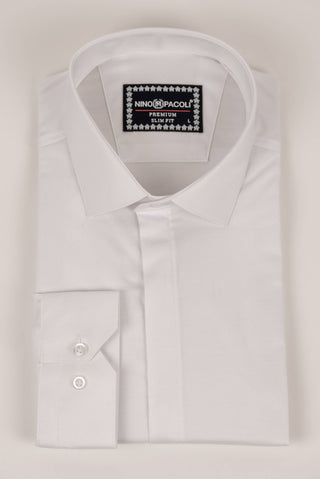 White Nino Pacoli slim-fit shirt