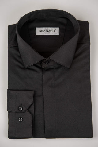 Black Nino Pacoli regular fit shirt