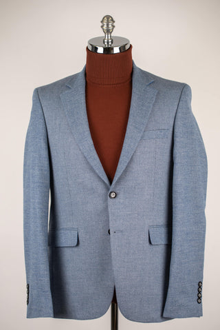 Gaiši zila Lozenge regulāra piegriezuma elastīga auduma žakete