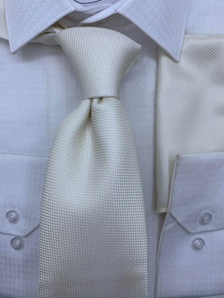 Ivory color wide tie