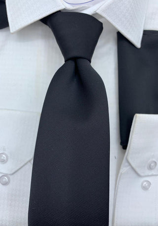 Black wide tie