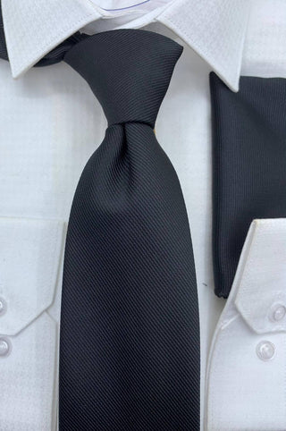 Black wide tie