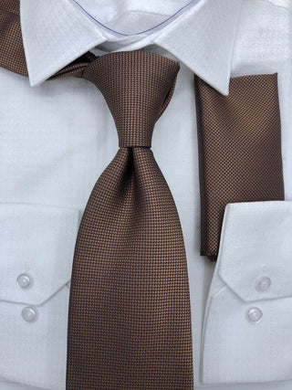 Dark brown wide tie