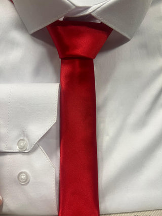 Red super skinny tie