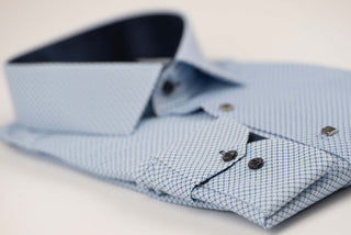 Gaiši zils Nino Pacoli slim fit krekls ar rakstu