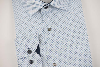 Gaiši zils Nino Pacoli slim fit krekls ar rakstu