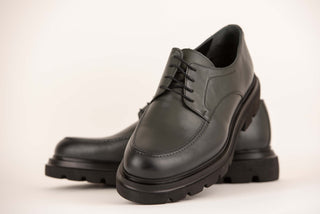 Dark gray Derimo leather shoes