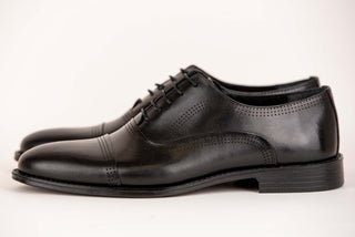 Black Derimo leather shoes