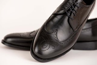 Black Derimo leather shoes