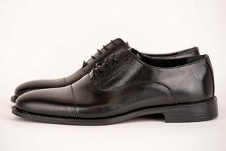 Black Derimo leather shoes