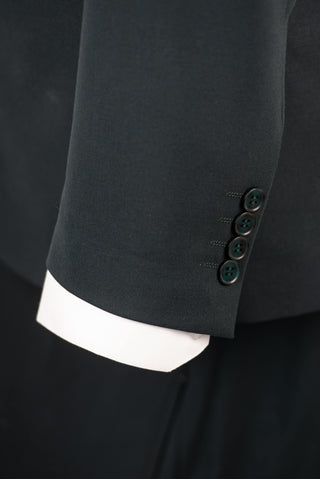 Tumši zaļš Franko Cardini slim fit uzvalks ar vesti