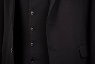 Melns Franko Cardini slim fit uzvalks ar vesti
