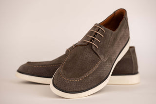 Brown Norka breathable suede shoes