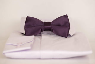 Dark purple bow tie