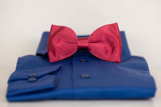 Bright pink bow tie