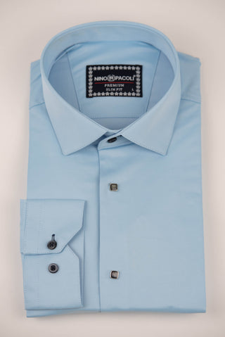 Gaiši zils Nino Pacoli slim fit krekls