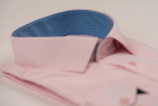 Rozā Nino Pacoli slim fit krekls