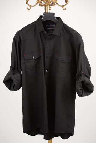 Black Barcotti plus size denim shirt