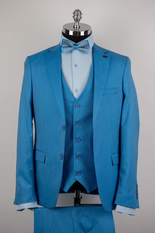 Zils Carlione slim fit uzvalks ar vesti
