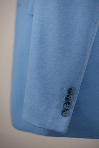 Gaiši zila Lozenge slim fit trikotāžas žakete