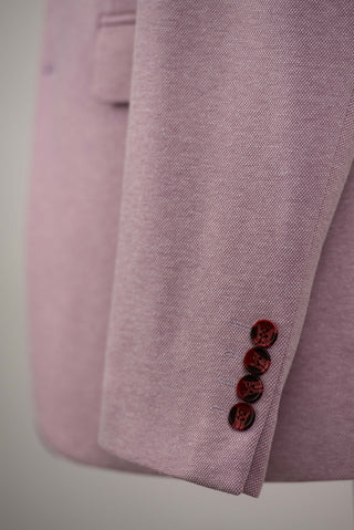 Rozā Lozenge slim fit trikotāžas žakete