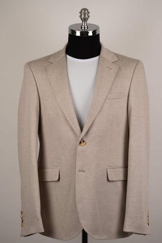 Bēša Lozenge slim fit trikotāžas žakete