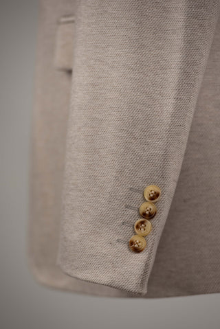 Bēša Lozenge slim fit trikotāžas žakete