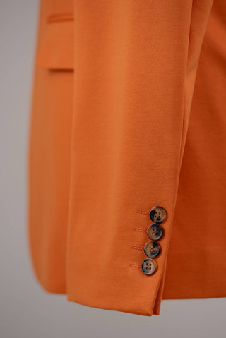 Spilgti oranža Lozenge slim fit trikotāžas žakete