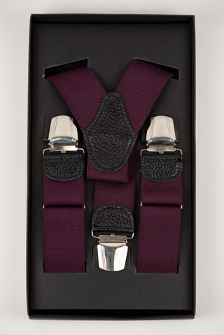 Burgundy suspenders