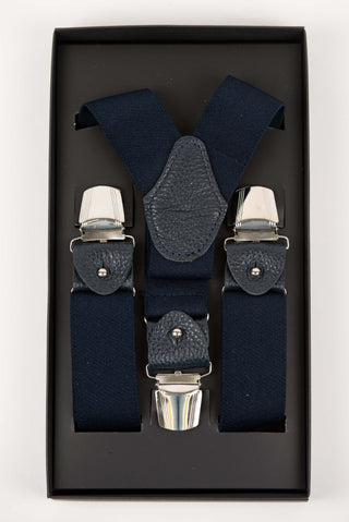 Dark blue suspenders