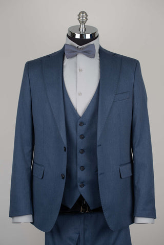 Zils Quesste slim fit uzvalks ar vesti