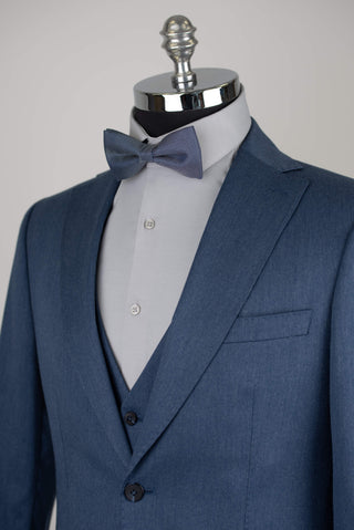 Zils Quesste slim fit uzvalks ar vesti