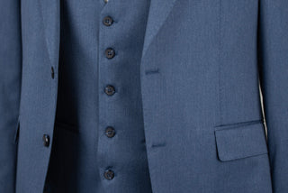 Zils Quesste slim fit uzvalks ar vesti