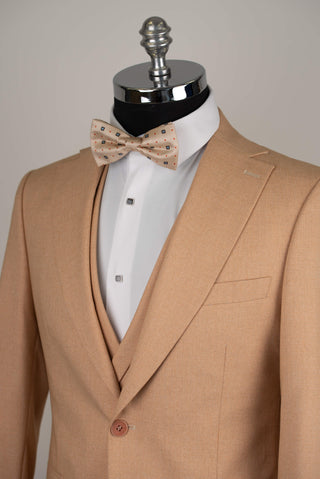 Gaiši oranžs Quesste slim fit uzvalks ar vesti