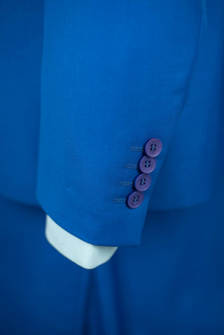 Spilgti zils Quesste slim fit uzvalks ar vesti