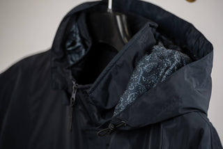 Dark blue Dekon's plus size hooded jacket