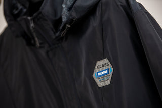 Dark blue Dekon's plus size hooded jacket