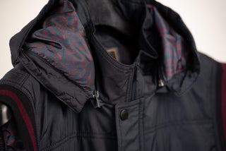 Dark blue Dekon's plus size warm hooded vest