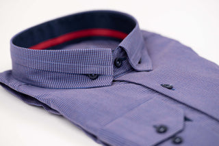 Violets Nino Pacoli slim fit krekls ar rūtainu rakstu