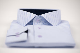 Gaiši violets Nino Pacoli slim fit krekls ar rakstu