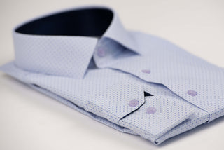 Gaiši violets Nino Pacoli slim fit krekls ar rakstu