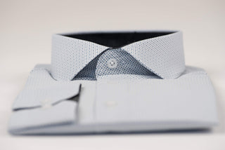 Balts Nino Pacoli slim fit krekls ar rakstu