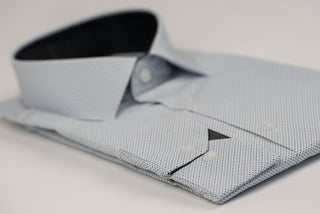 Balts Nino Pacoli slim fit krekls ar rakstu