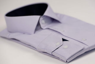 Nino Pacoli slim fit krekls ar violetām un baltām svītrām